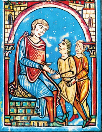 Isarn et Dalmau - seigneurs de Castellfollit - rendant hommage à Guifred II de Cerdagne - Liber feudorum Ceritaniae